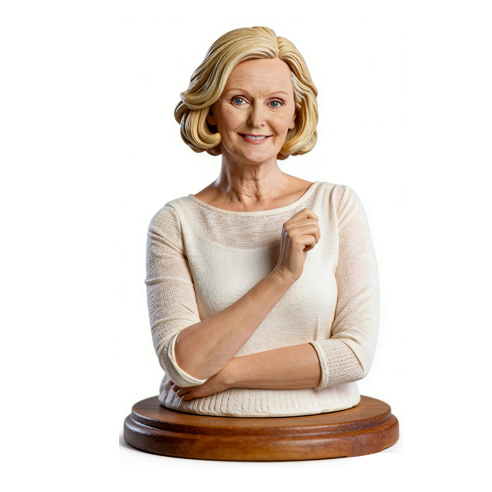 Personalized Highly Realistic Full-Color 3D Bust Figurine – Perfect Mother's Day Gift