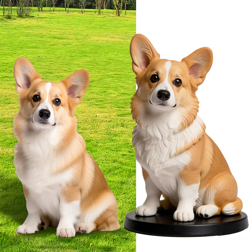 Personalized Highly Realistic Full-Color 3D Pet Dog Cat Statue