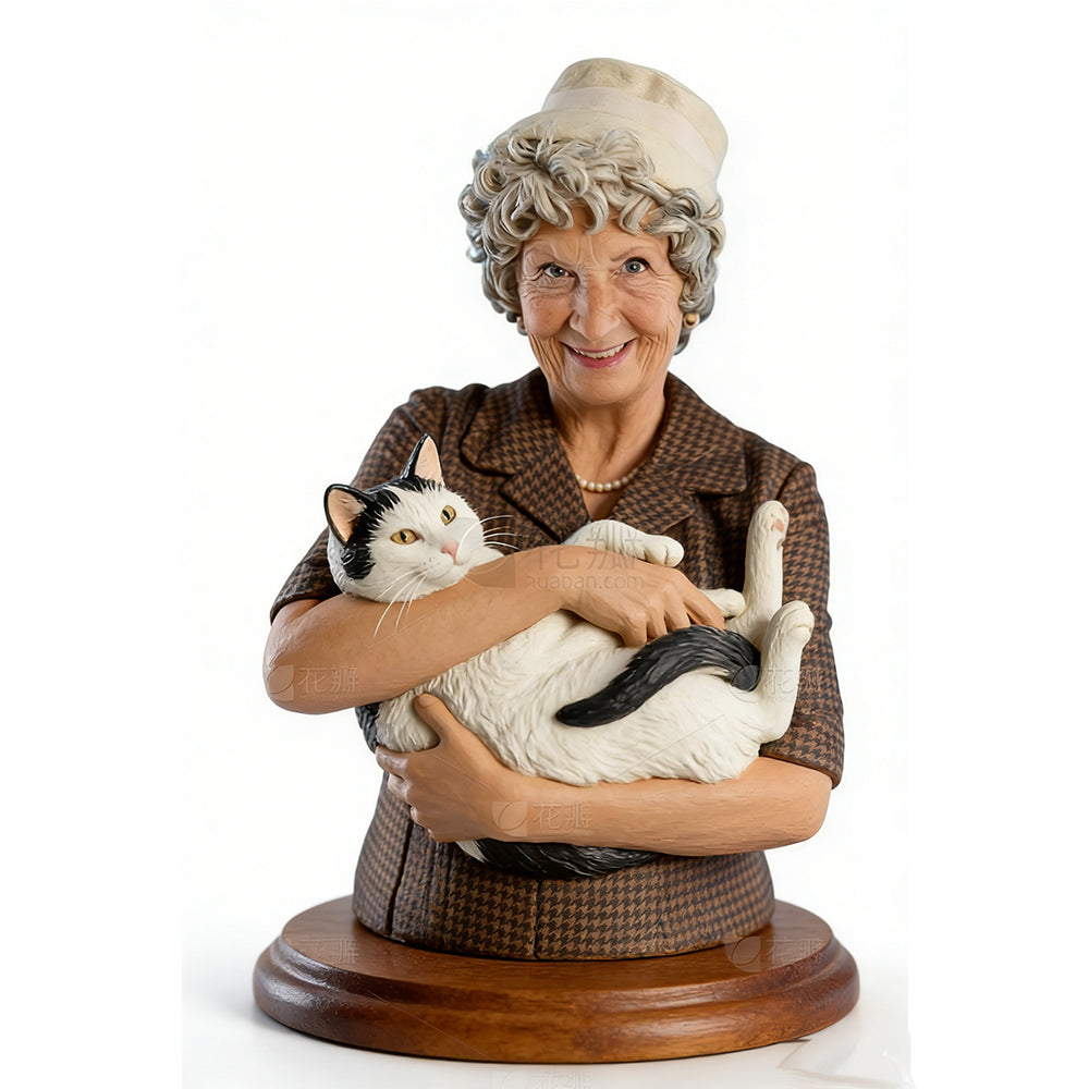Personalized Highly Realistic Full-Color 3D Bust Figurine as Mother's Day Keepsake