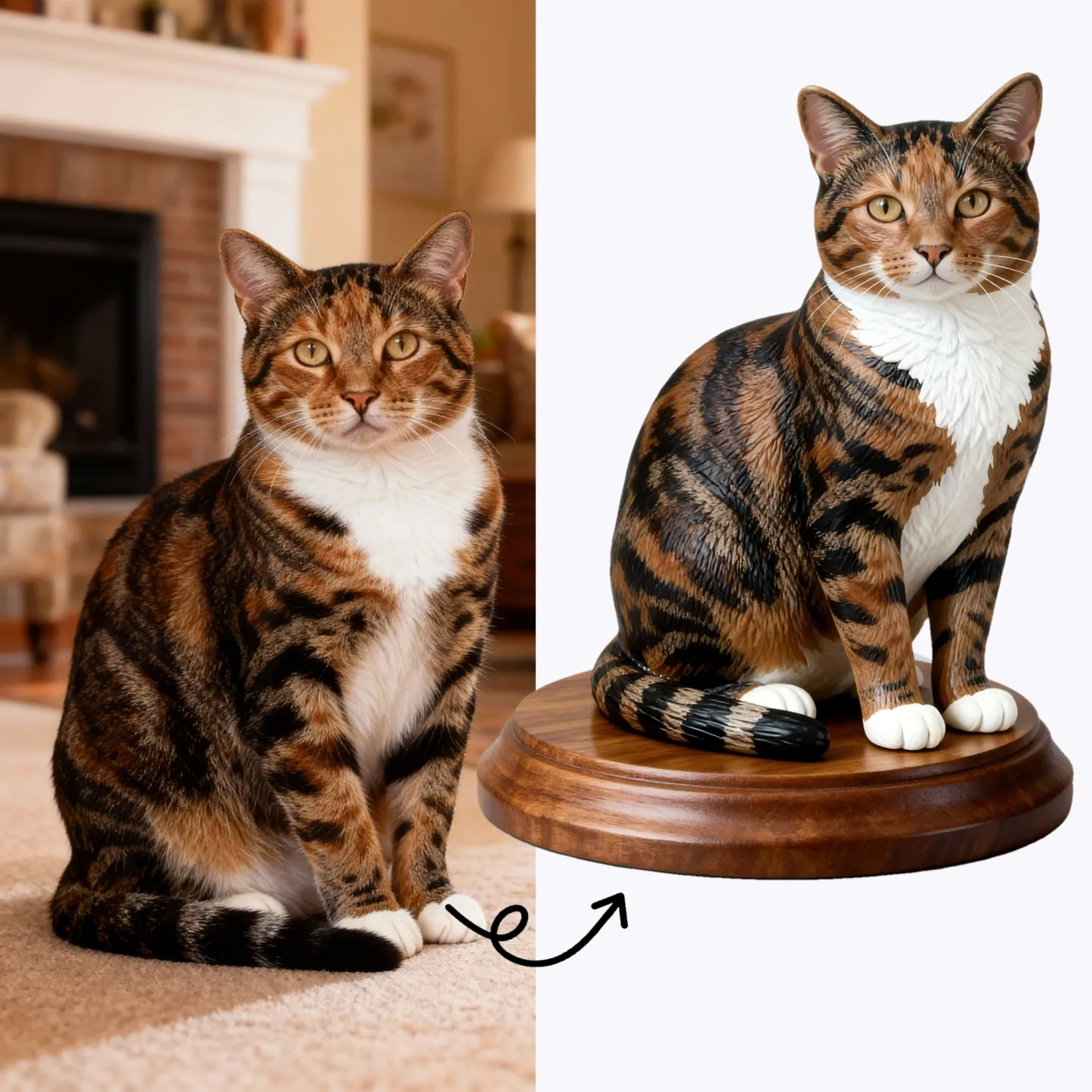 Personalized Highly Realistic Full-Color 3D Pet Dog Cat Statue