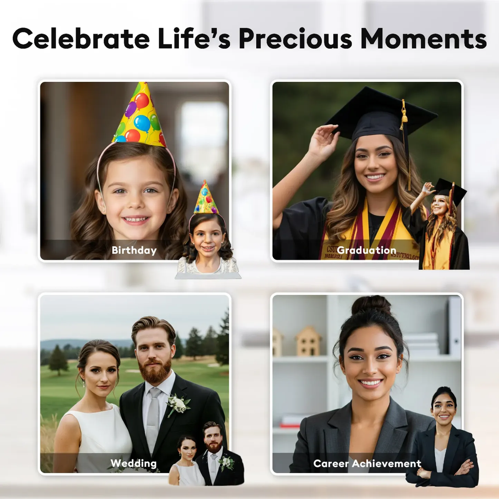 Custom Full-Color 3D Mother & Daughter Figurine – Personalized Mother's Day Memorial Statue