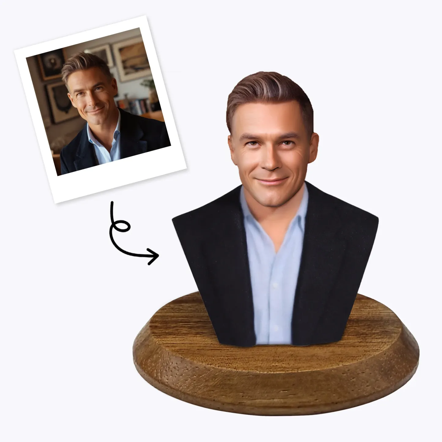 Personalized Highly Realistic Full-Color 3D Bust Figurine – Perfect Mother's Day Gift